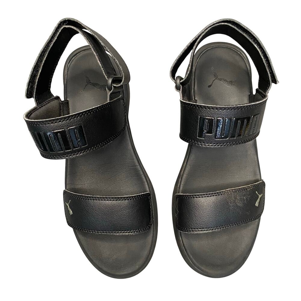Puma Sandals Women Sz 8 Black Back Strap